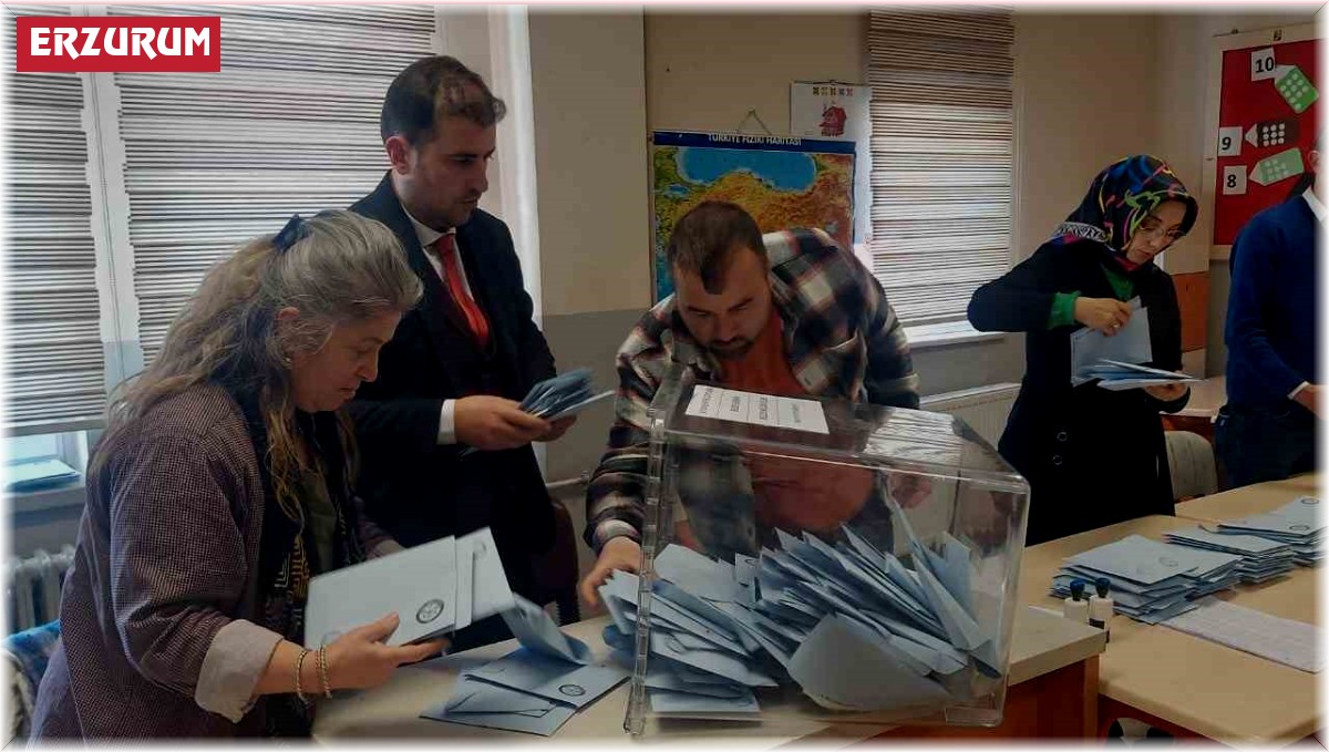 Erzurum'da oy sayım işlemi başladı