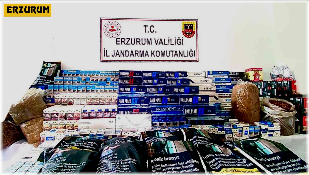 Erzurum'da piyasa değeri 215 bin TL olan kaçak malzeme ele geçirildi