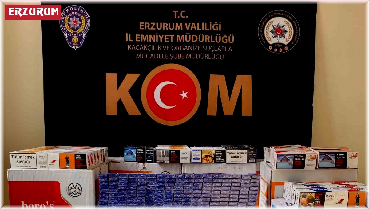 Erzurum'da polisten kaçak sigara operasyonu