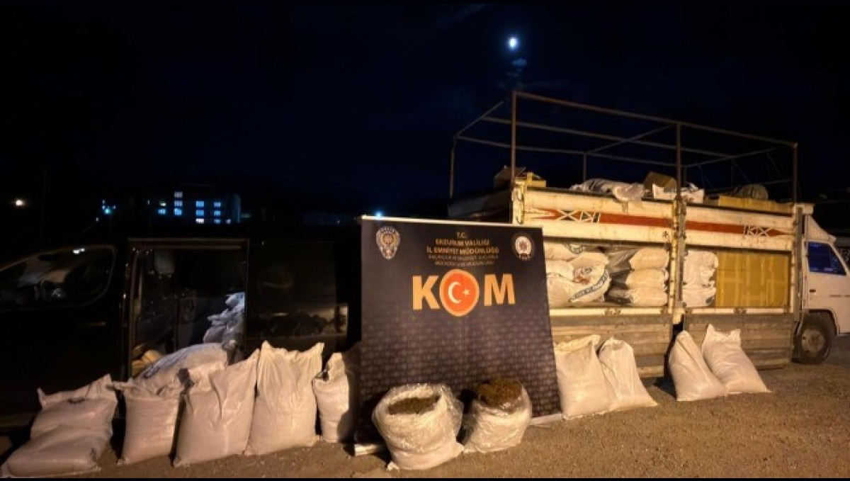 Erzurum'da polisten tütün operasyonu