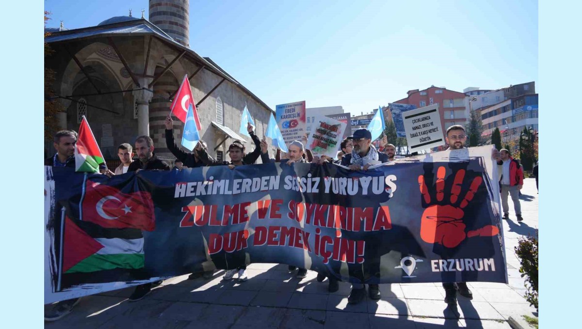 Erzurum'da sağlıkçıların 103 haftalık yürüyüşü sürüyor