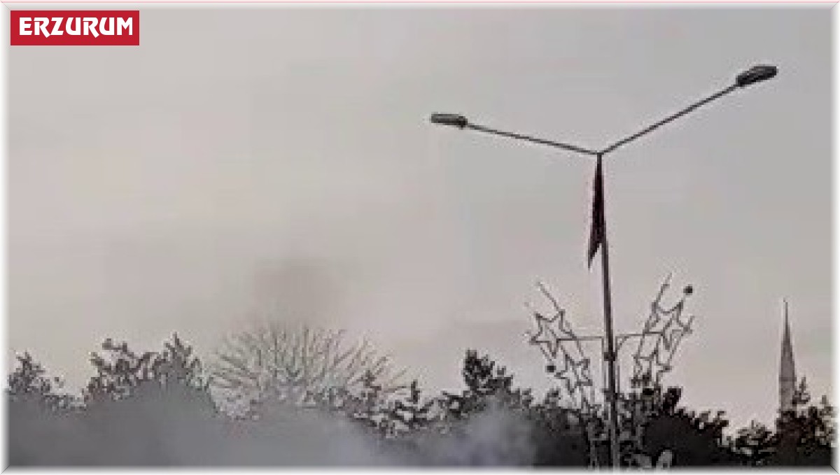 Erzurum'da seyir halindeki otomobil alev aldı