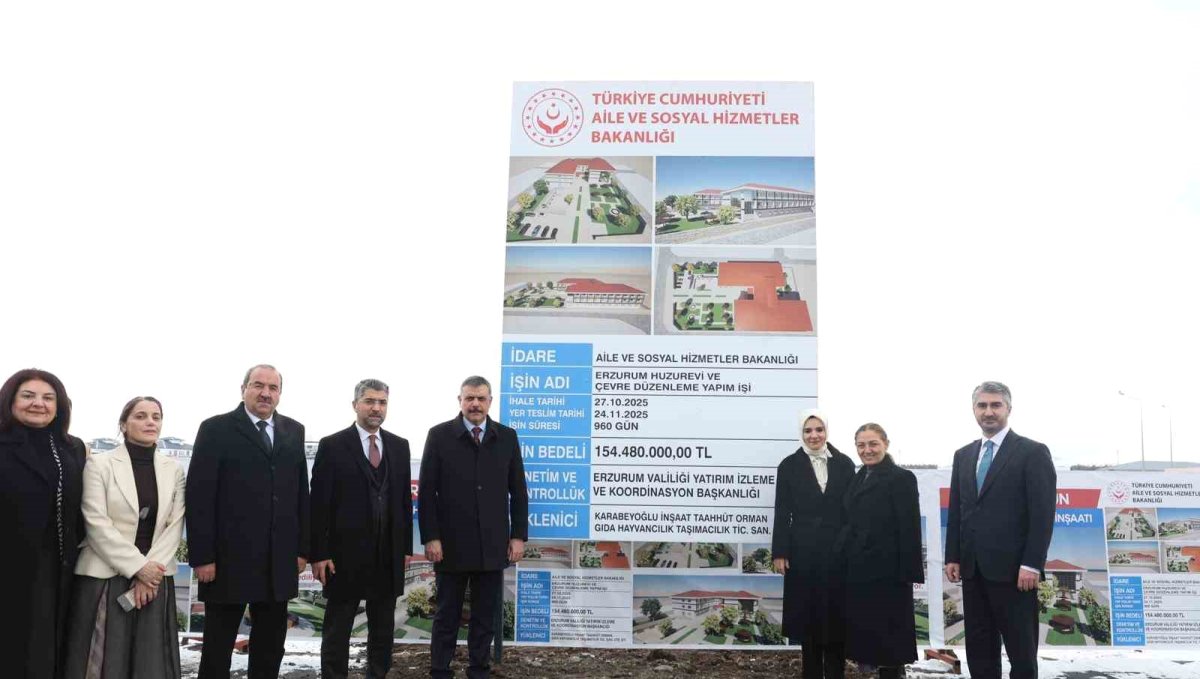 Erzurum'da sosyal hizmet atılımı: Bakan Göktaş huzurevi yapılacak alanı inceledi