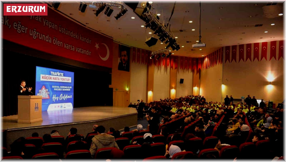 Erzurum'da 'Trafikte küçük hata yoktur' projesinin toplantısı yapıldı