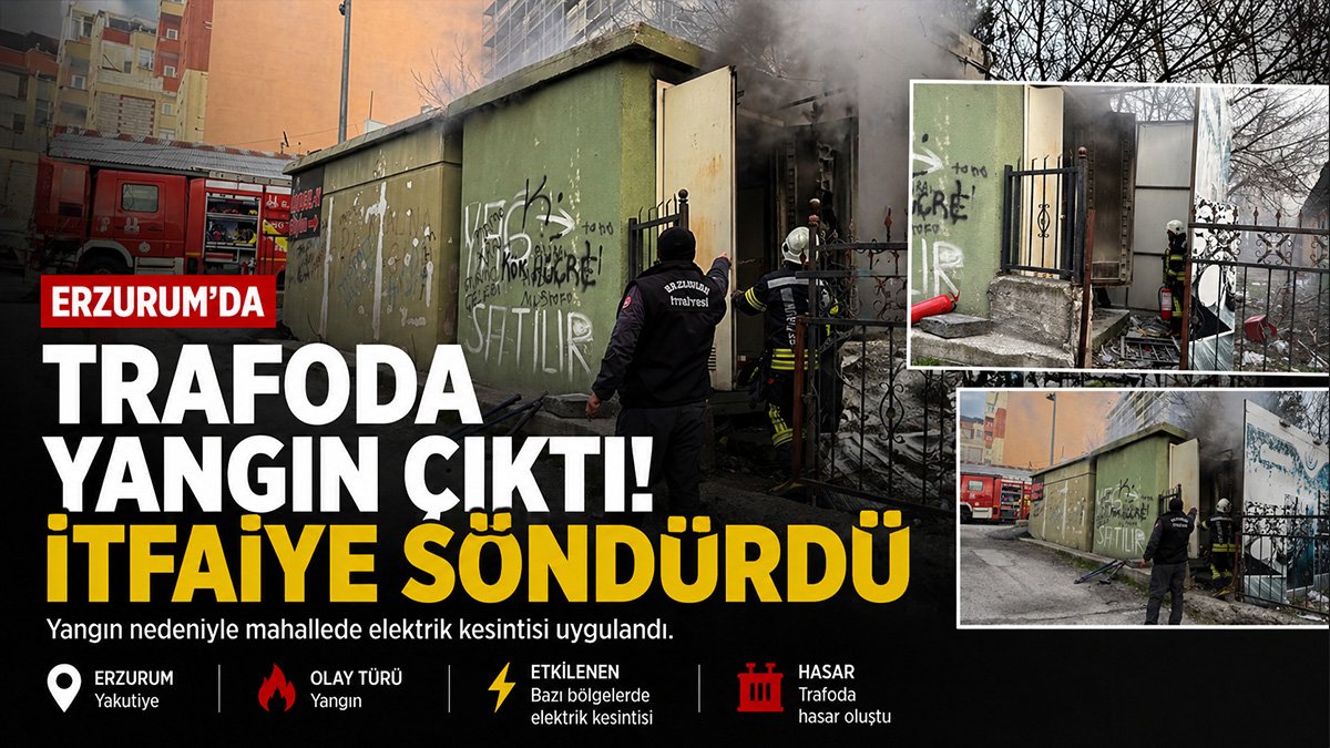 Erzurum'da trafo yangını: Muratpaşa'nın bazı bölgelerinde elektrik kesintisi uygulandı