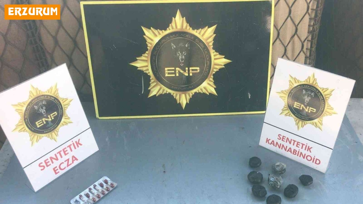 Erzurum'da uyuşturucu hap ele geçirildi