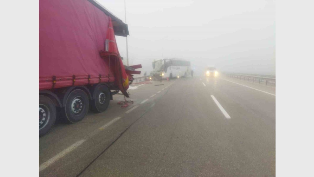 Erzurum'da yoğun sis kazaya sebep oldu