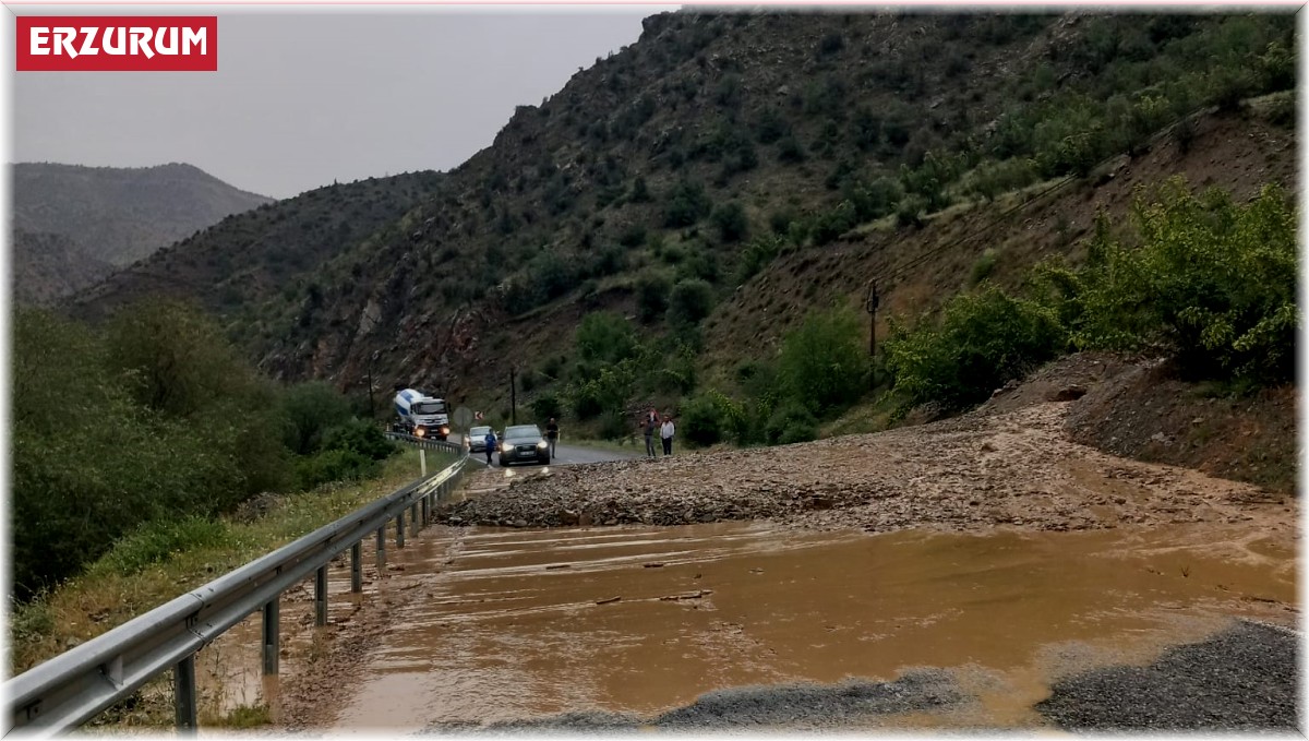 Erzurum'da yoğun yağış heyelan ve seli getirdi