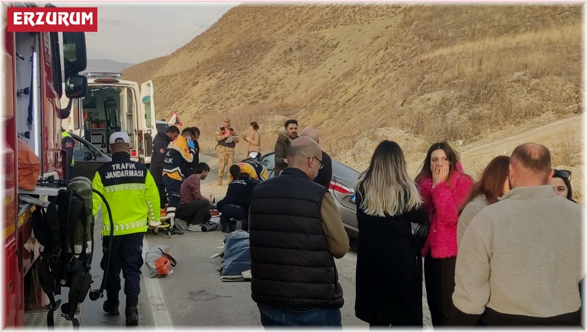 Erzurum'daki kazada can pazarı yaşandı: 2 ölü, 3 yaralı