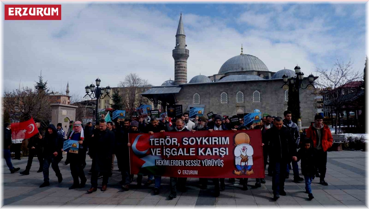 Erzurum'dan Filistin'e destek yürüyüşü