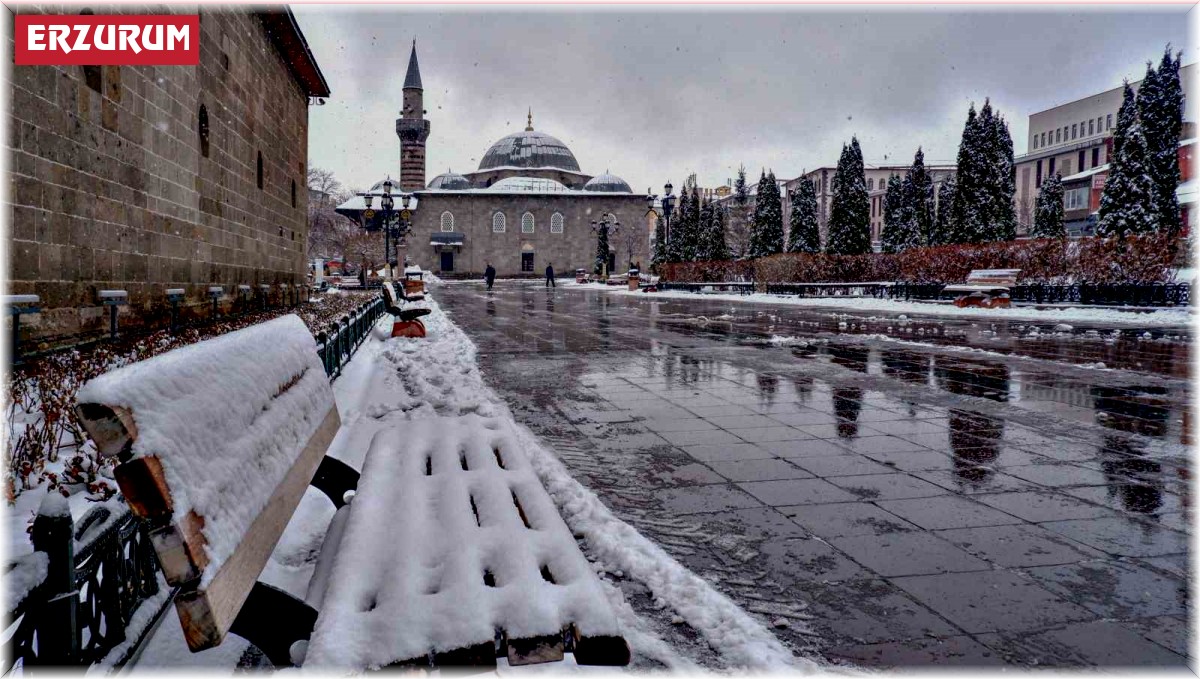 Erzurum'dan kar manzaraları