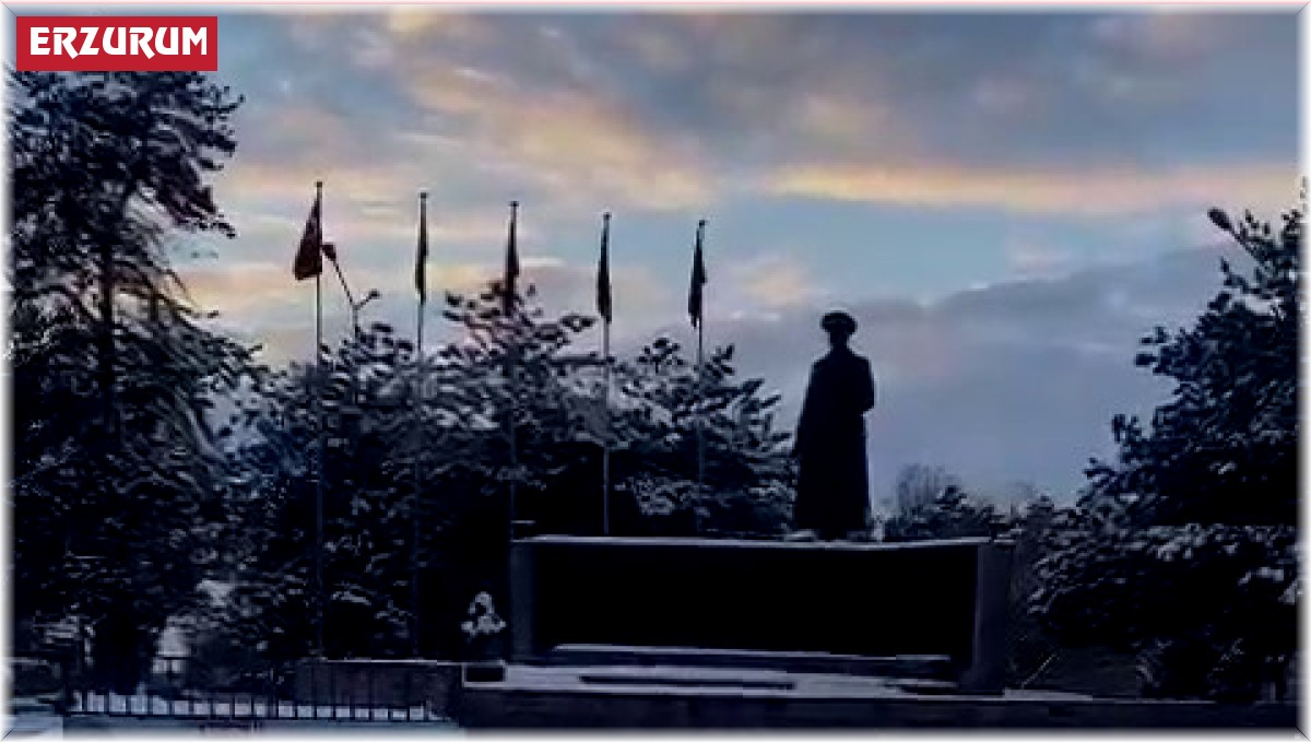 Erzurum'dan renkli kar görüntüleri