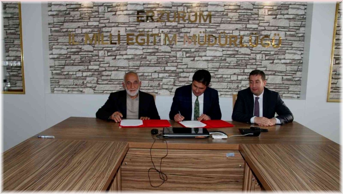 Erzurum İl Millî Eğitim Müdürlüğü ile Ebu İshak Vakfı İş Birliği Protokolü