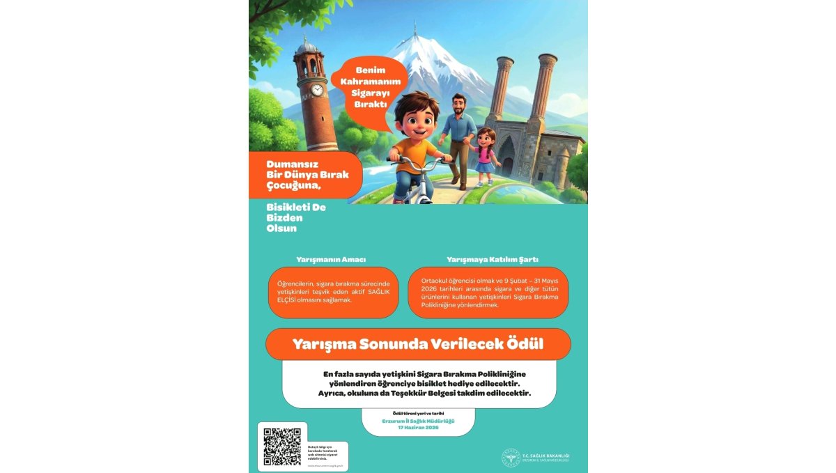 Erzurum İl Sağlık Müdürlüğü'nden dumansız bir gelecek için anlamlı yarışma