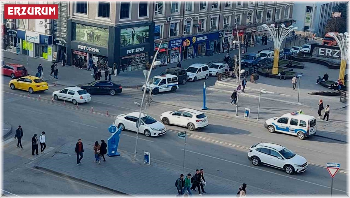 Erzurum trafiğine 1 ayda 3 bin 382 araç kaydı