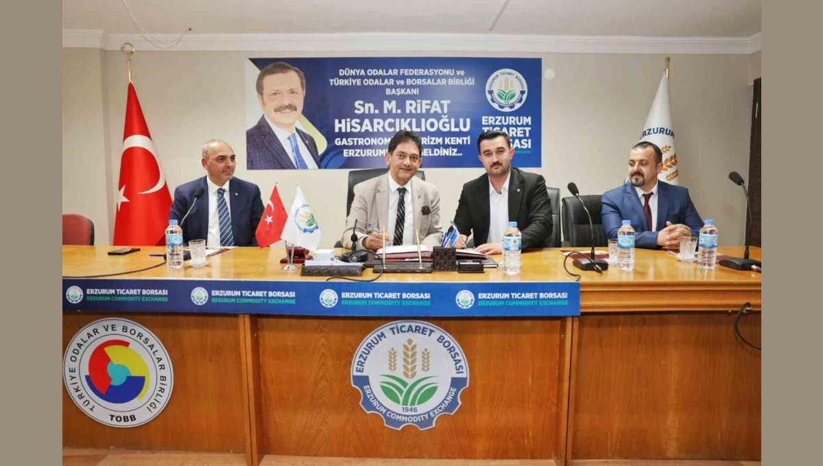 Erzurum ve Ağrı ticaret borsaları arasında "Kardeş Borsa Protokolü" imzalandı