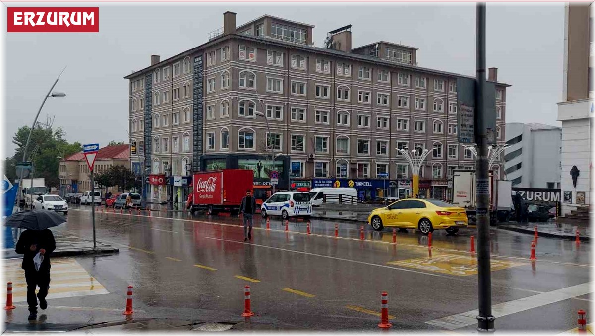 Erzurum yağmura teslim
