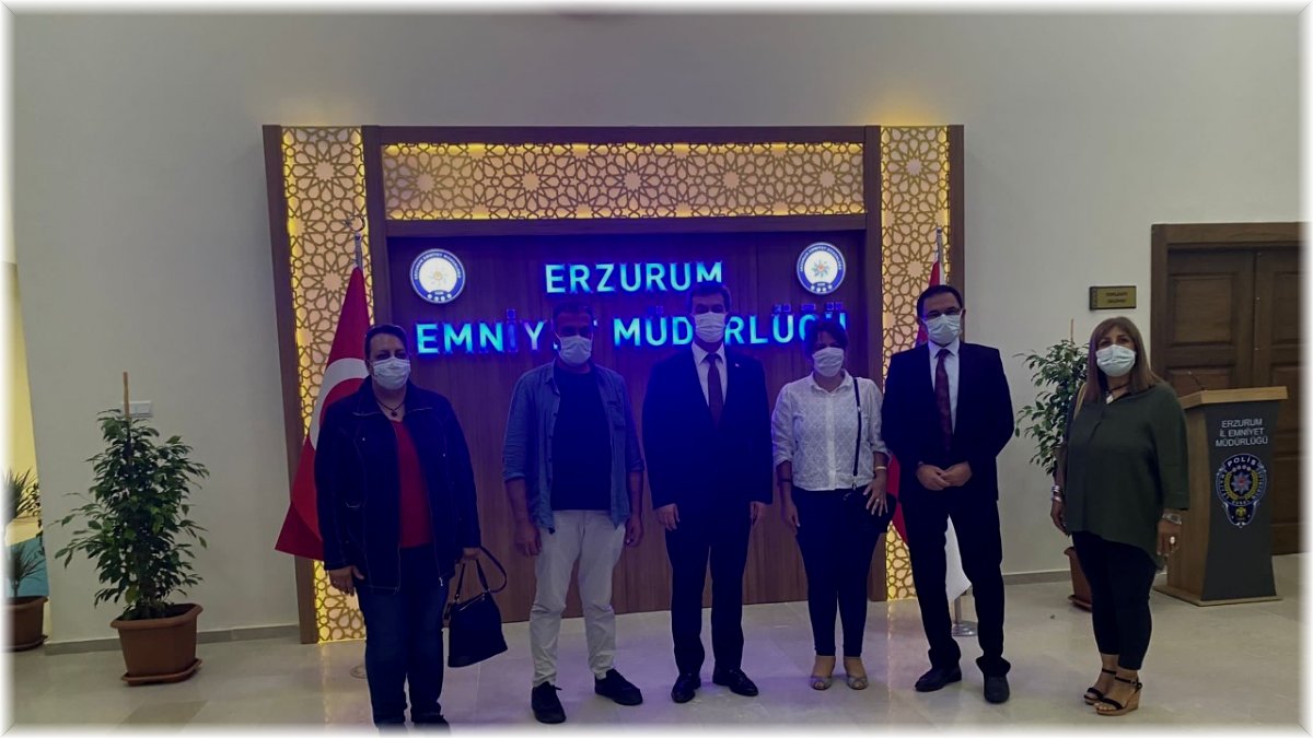 Erzurum Yeni Medya Derneğinden Emniyet Müdürü Tuncer’e ziyaret