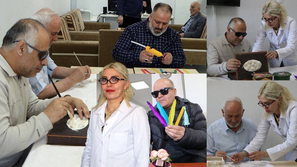 Erzurum’da engelli bireyler, atık eşyaları hediyelik ürüne dönüştürüp gelir elde ediyor