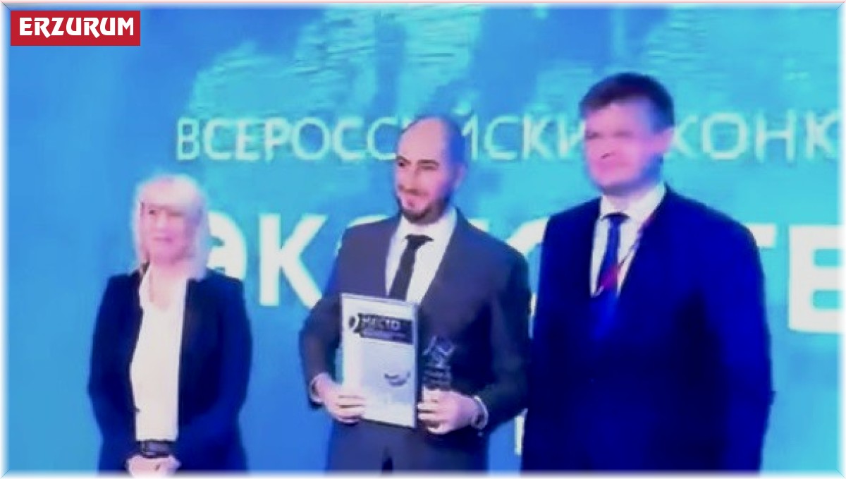 Erzurumlu işadamı Rusya'da ödül aldı