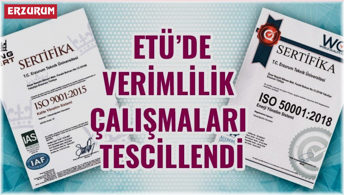 ETÜ'de verimlilik çalışmaları tescillendi