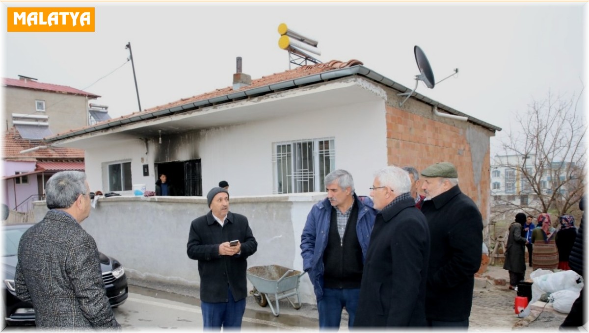 Evi yanan aileye Başkan Güder sahip çıktı