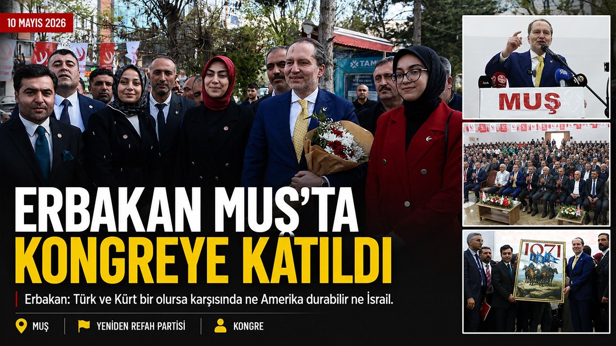 Fatih Erbakan'dan Muş'ta "Terörsüz Türkiye" açıklaması: Barışa ve kardeşliğe evet