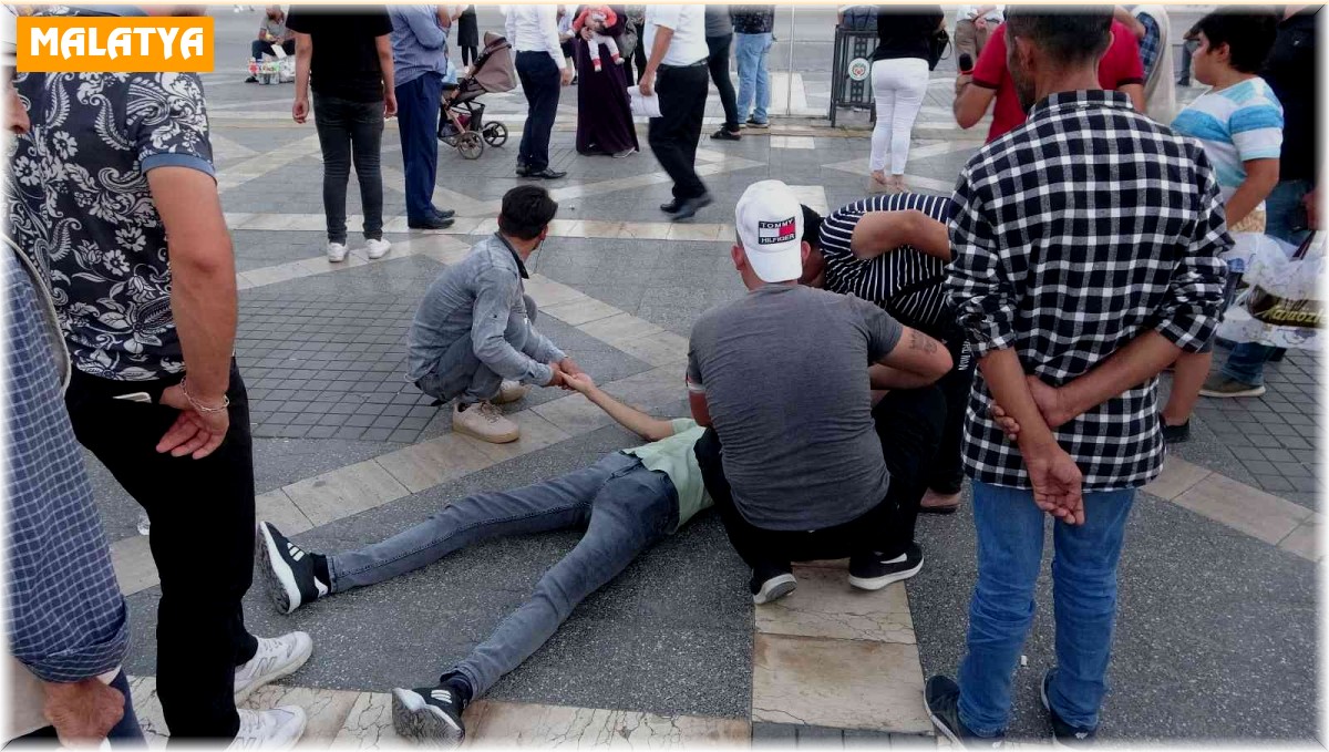 Fenalaşarak yere yığılan genç ekipleri harekete geçirdi