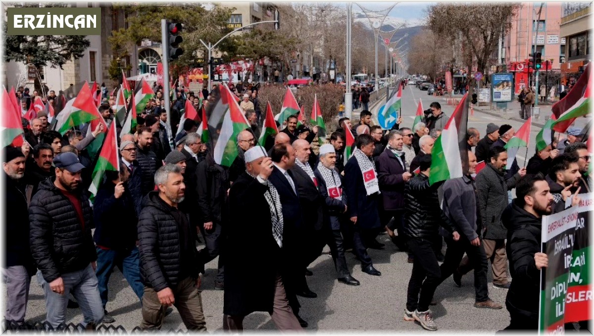 Filistin'e destek amaçlı yürüyüş düzenlendi