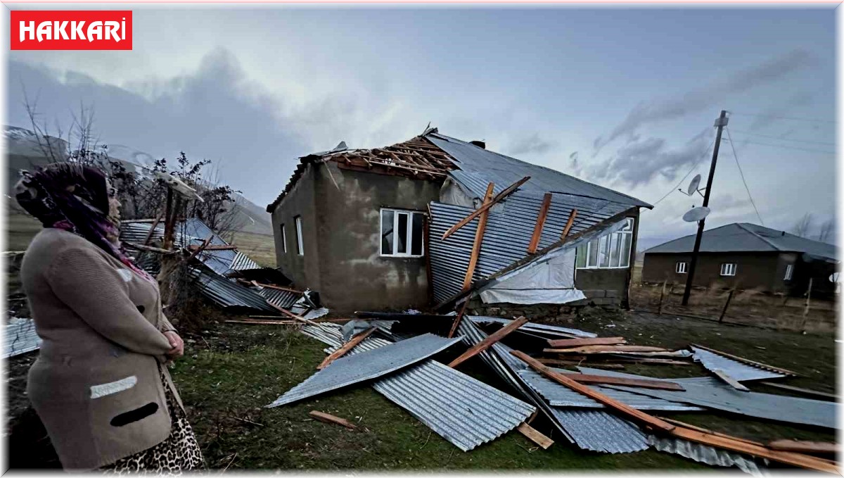 Fırtınada evlerinin çatısı uçan aile deprem zannederek kendilerini dışarı attı