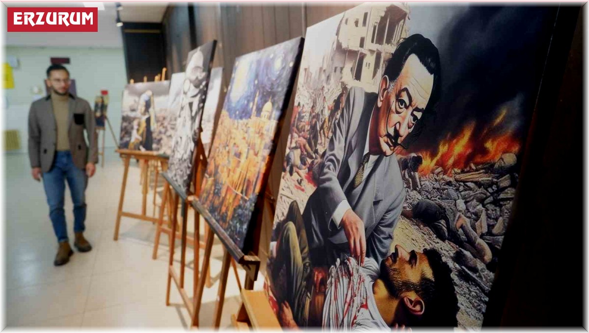 Gazze'deki dramı tuvale yansıttı