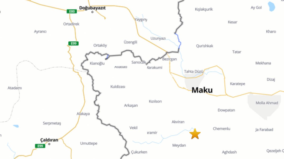 Gece 22.21’de Sınırda Deprem: Doğubayazıt’a 31 Km Mesafede 3,0’lık Sarsıntı