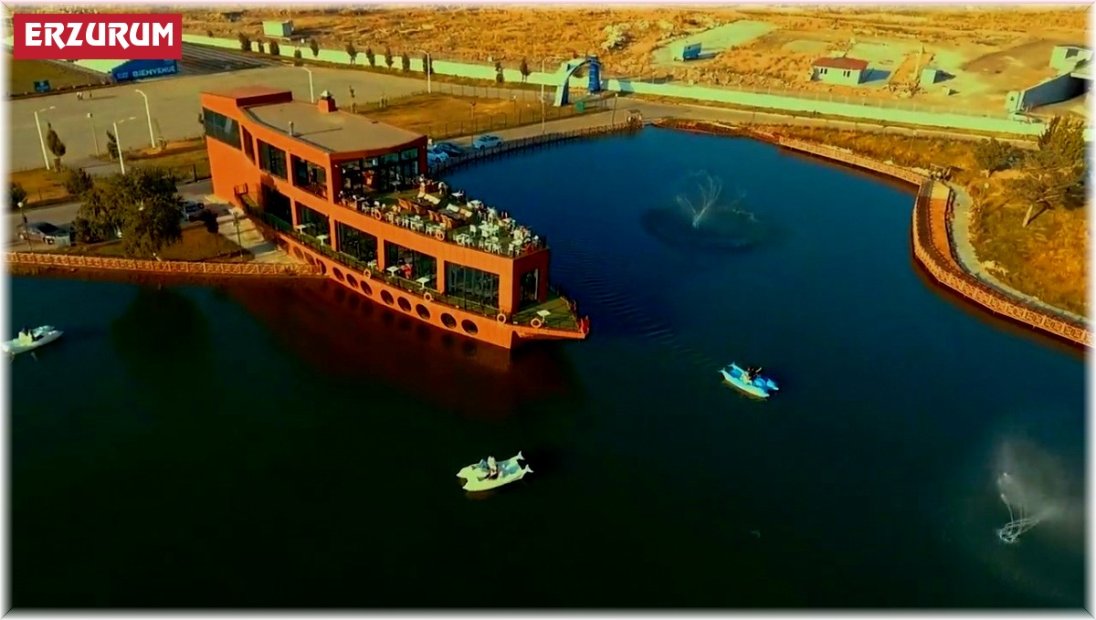 'Gemi Kafe'nin mest eden manzarası havadan görüntülendi