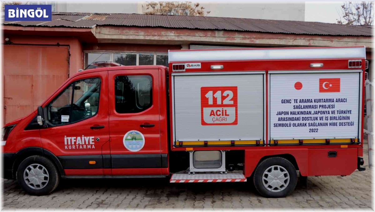 Genç Belediyesine arama kurtarma aracı hibe edildi