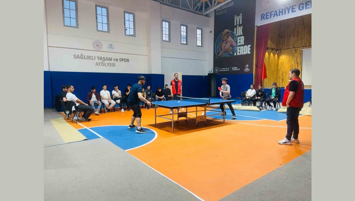 Gençlik Haftası'nda masa tenisi heyecanı yaşandı
