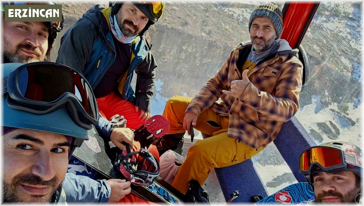 Göl manzaralı Ergan Dağı'nda kayak keyfi