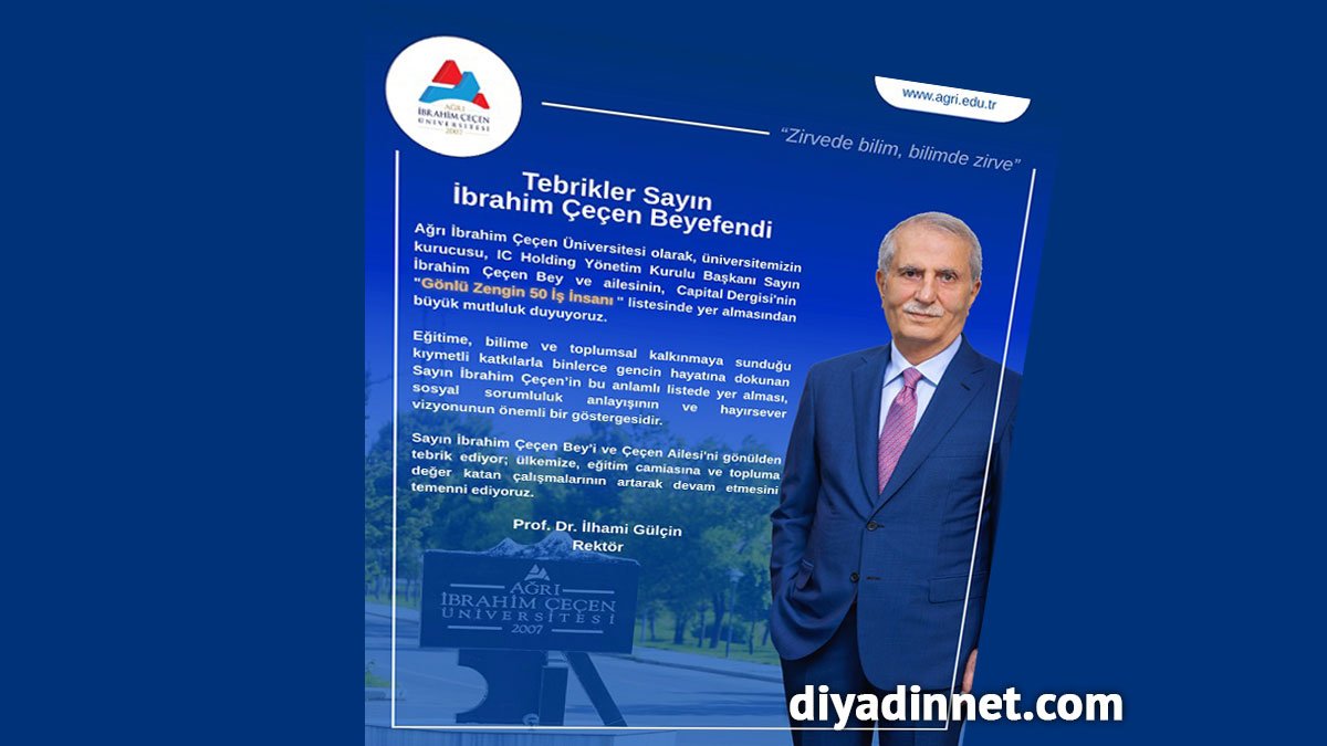 Gönlü Zengin 50 İş İnsanı Arasına Girdi: İbrahim Çeçen'e AİÇÜ'den Tebrik
