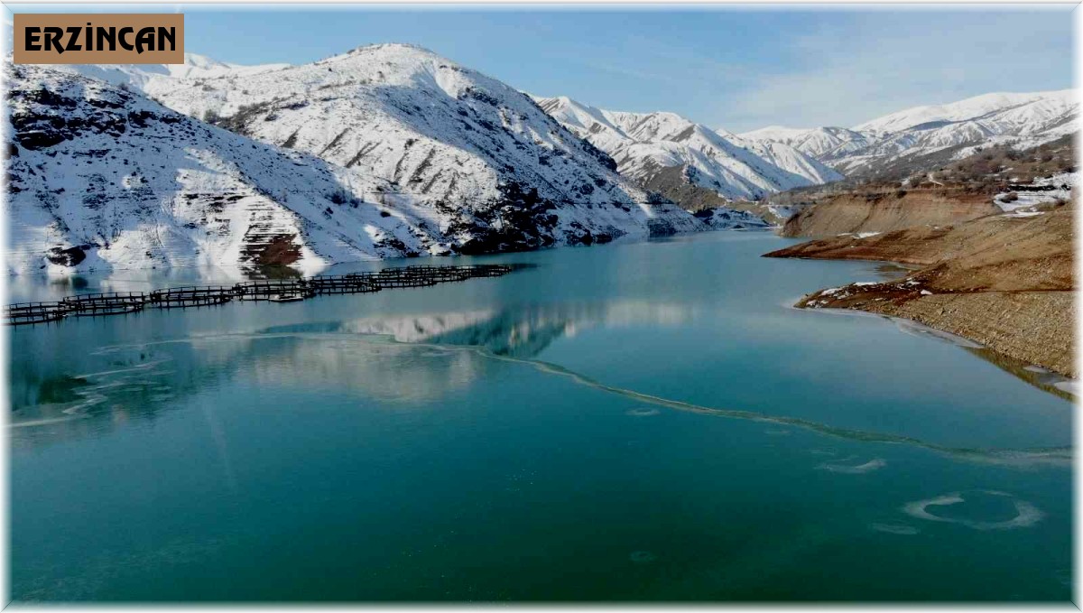 Göyne Sulama Barajı buzla kaplandı