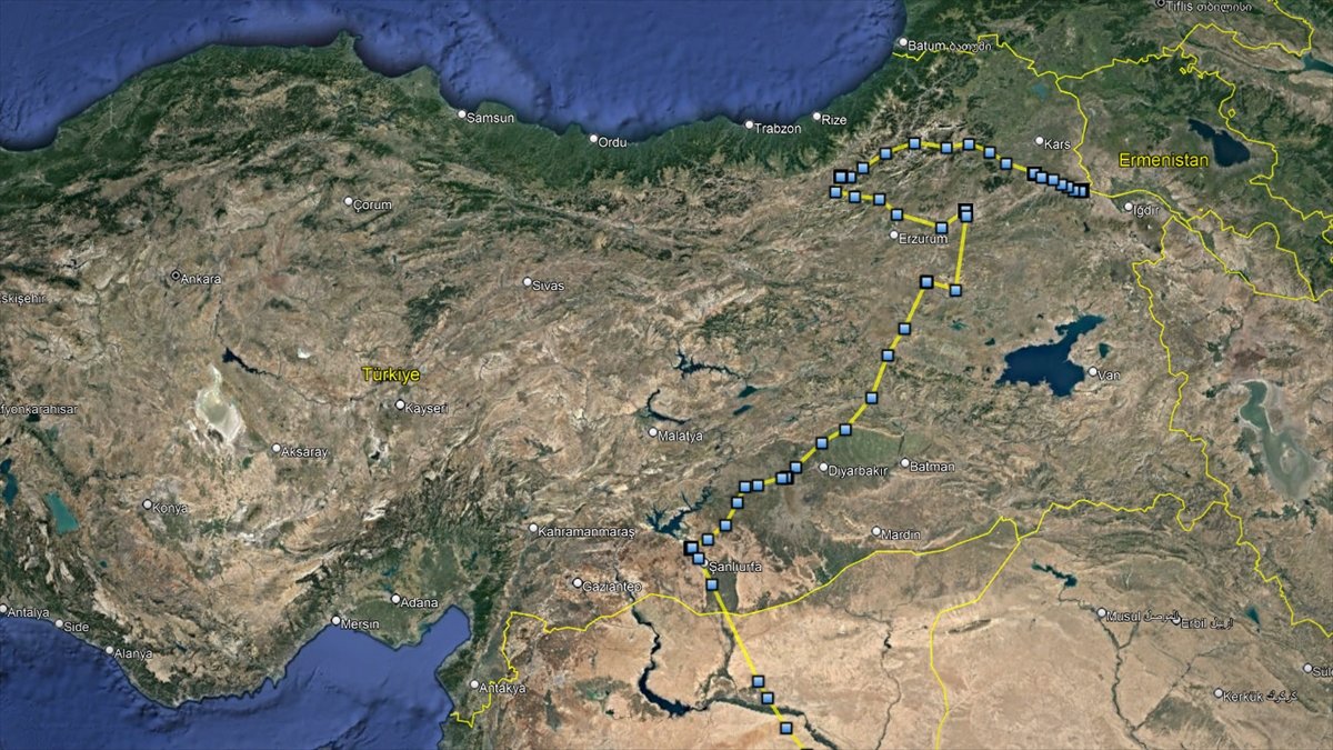 GRAFİKLİ - Iğdır'da uydu vericisiyle takibe alınan bozkır kartalı, Mısır'a ulaştı