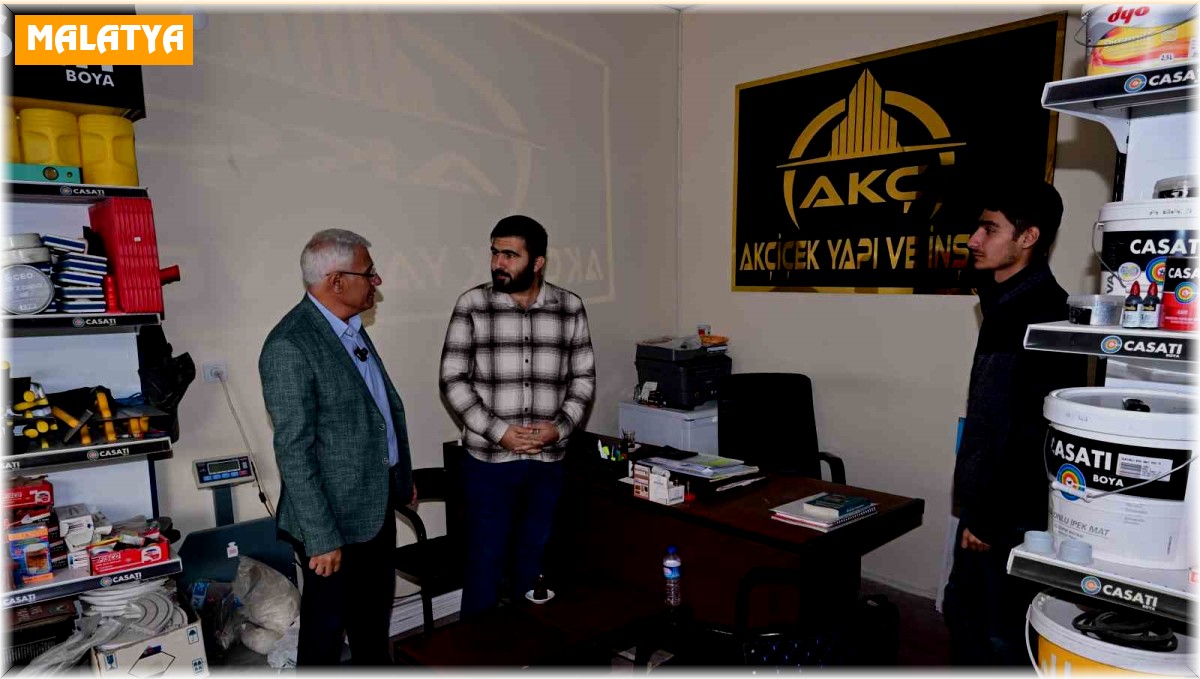 Güder Eskimalatya'da geçici iş yerindeki esnafları yalnız bırakmıyor