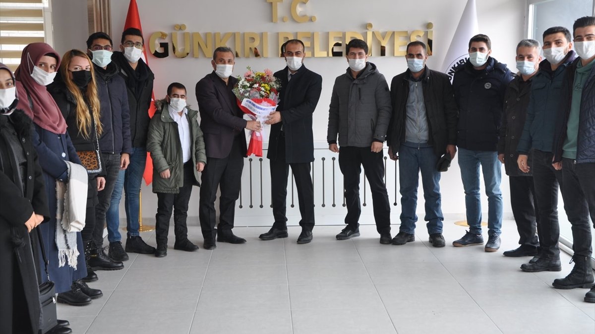 Günkırı Belediye Başkan Çetinsoy'a teşekkür plaketi