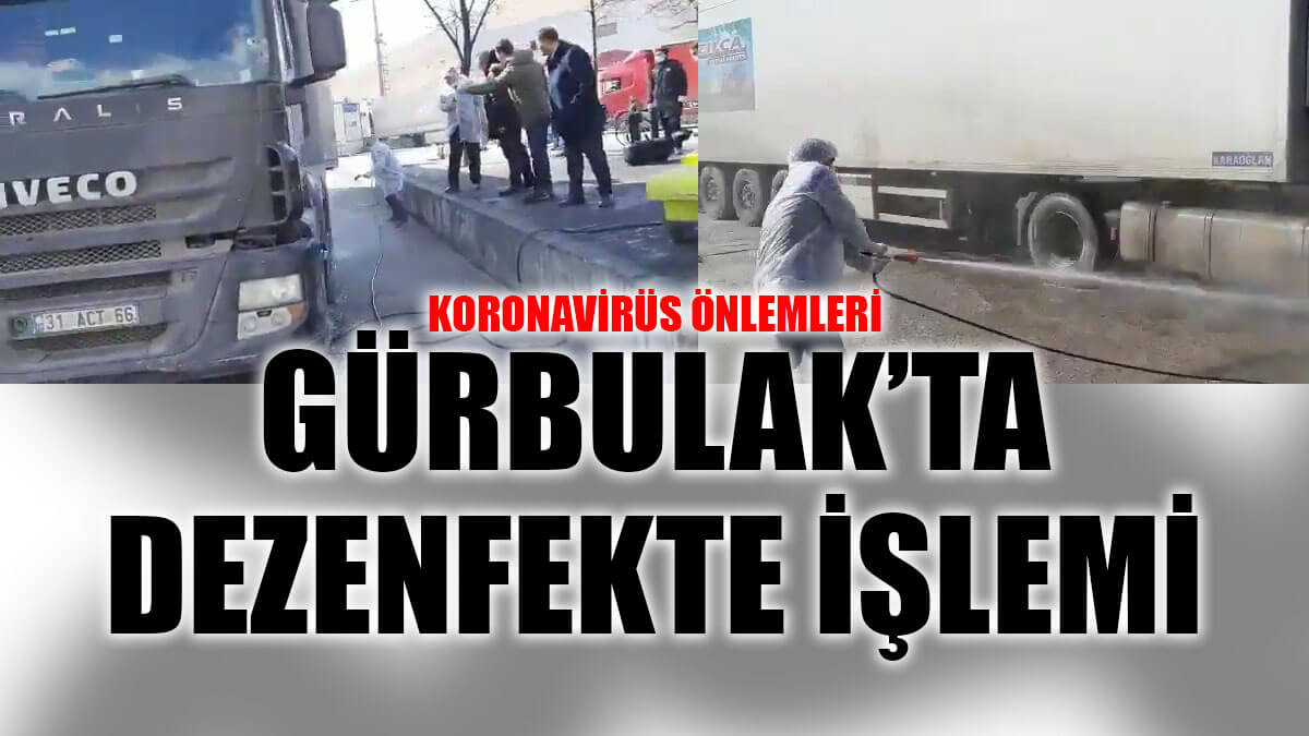 Gürbulak Sınır Kapısında Araçlar dezenfekte ediliyor