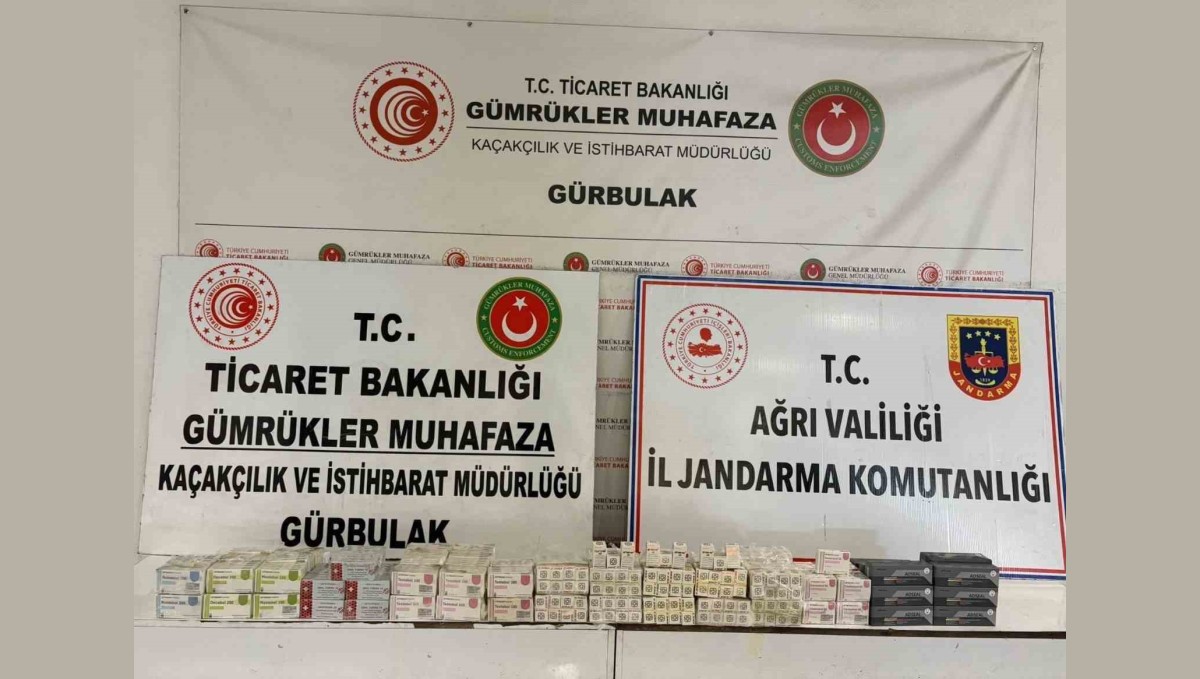 Gürbulak'ta TIR dorsesinde 463 paket kaçak ilaç ele geçirildi