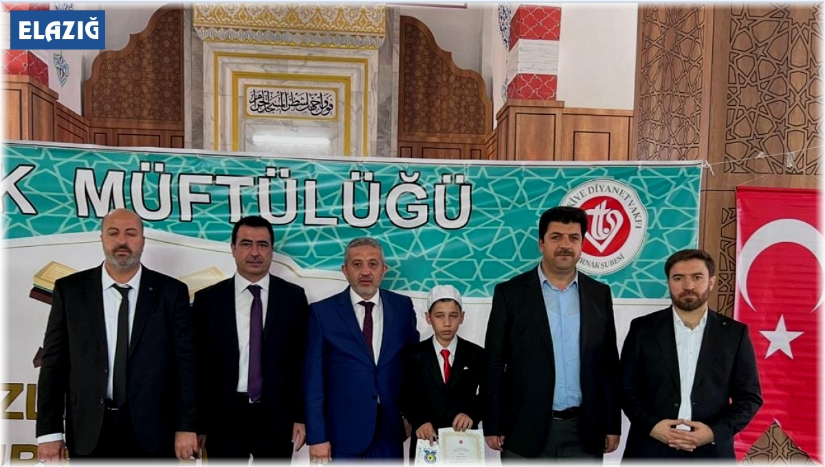 Hafızlık yarışması Türkiye üçüncüsü Elazığ'dan