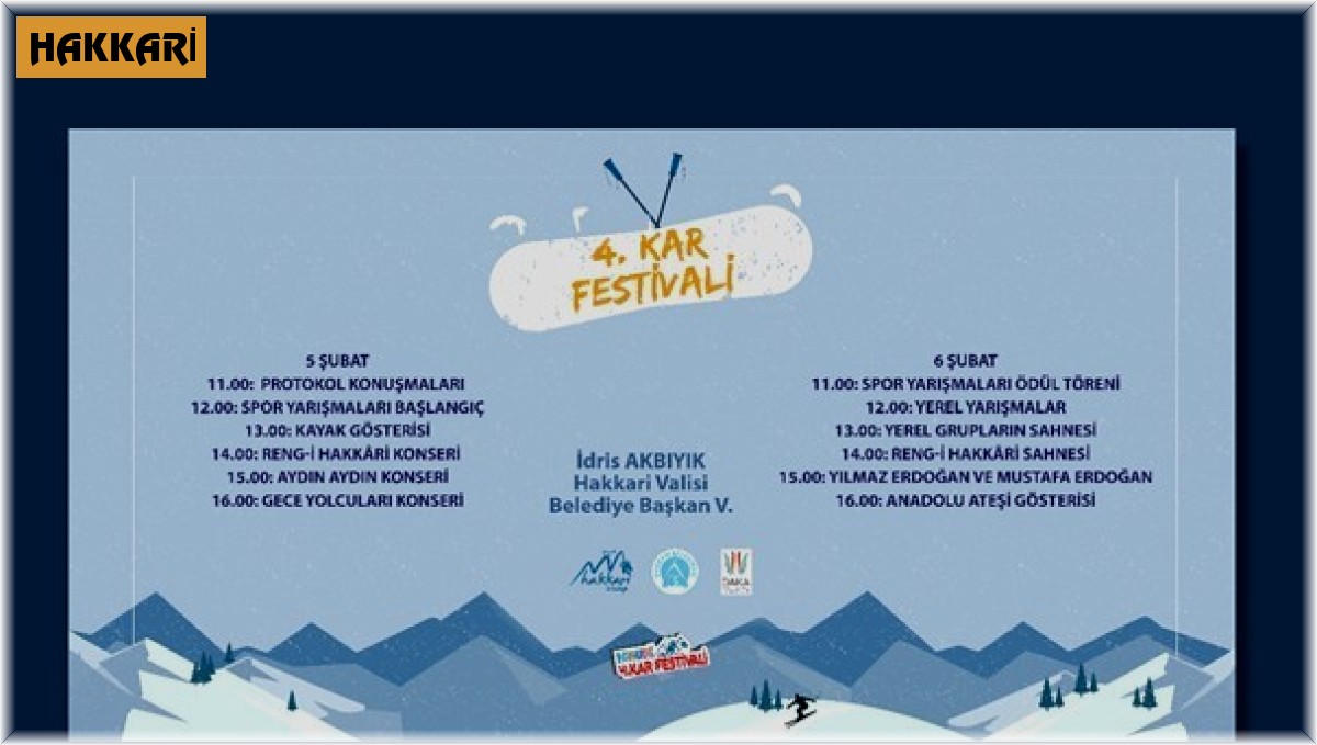 Hakkâri 4. Kar Festivali başlıyor