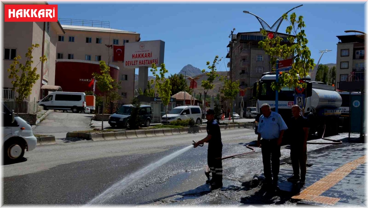 Hakkari caddeleri tazyikli suyla yıkandı