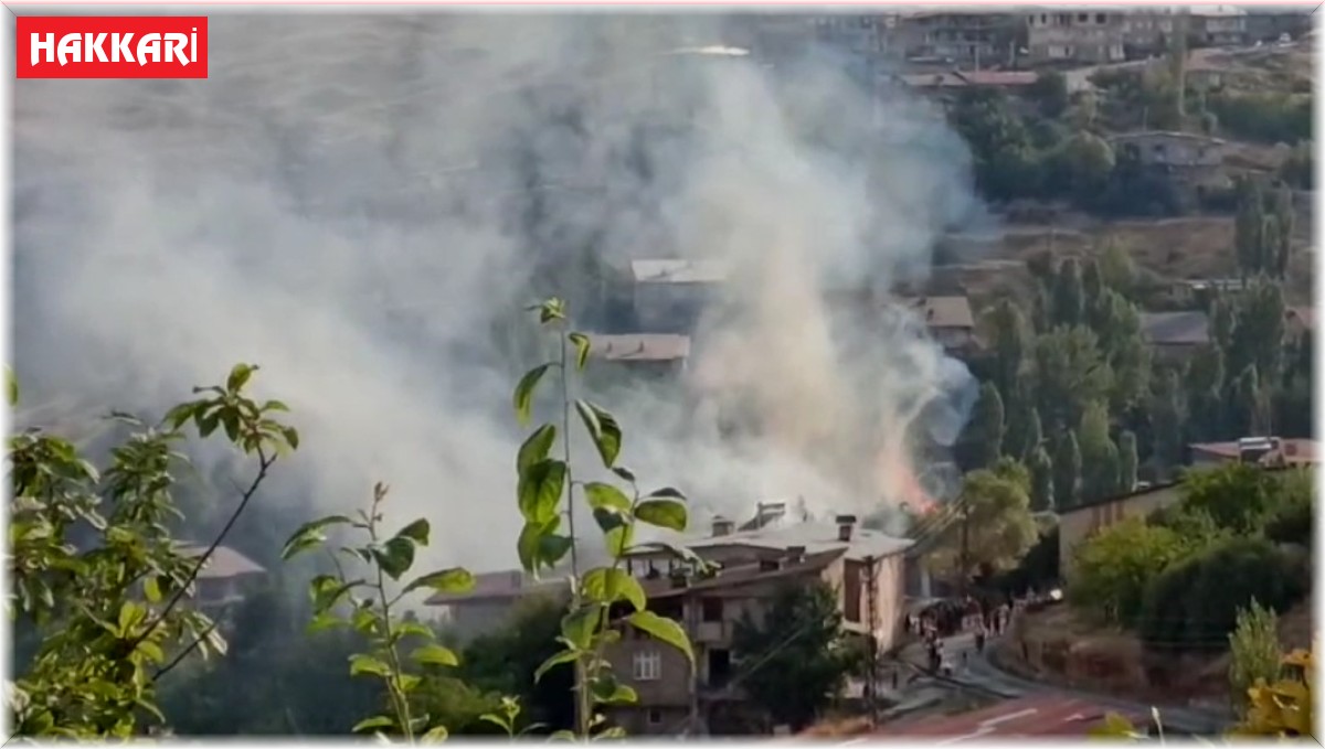 Hakkari'da mahallede çıkan yangın korkuttu