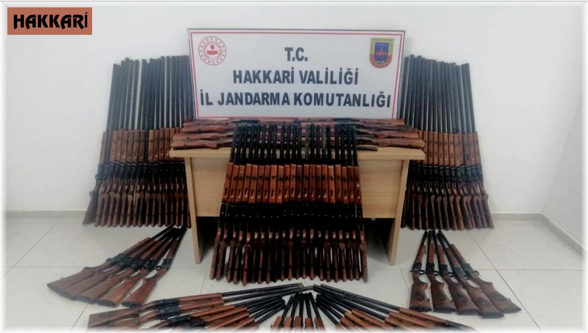 Hakkari'de 100 adet av tüfeği ele geçirildi
