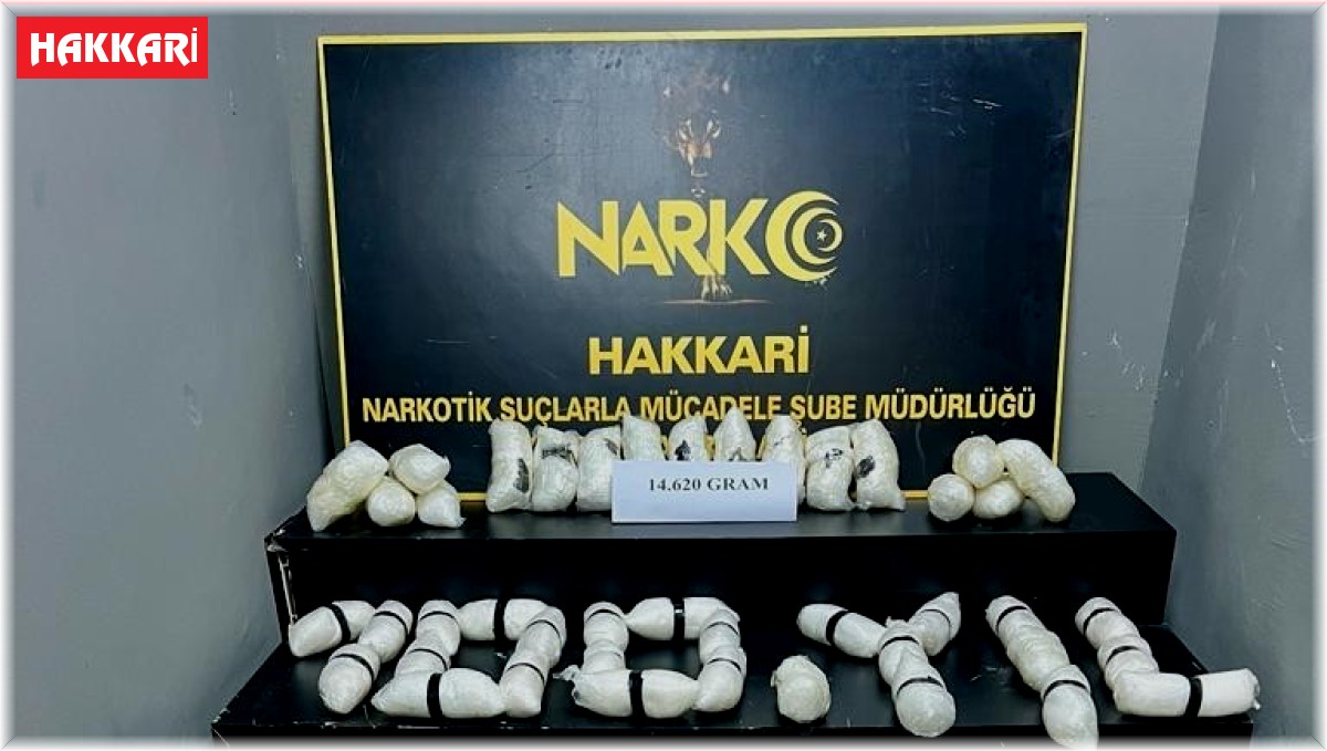 Hakkari'de 14 kilo 620 gram metamfetamin ele geçirildi