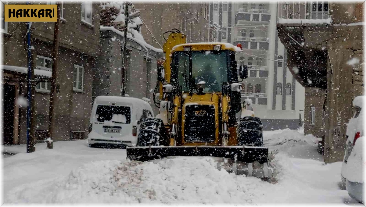 Hakkari'de 16 araç ve 40 personelle karla mücadele çalışması
